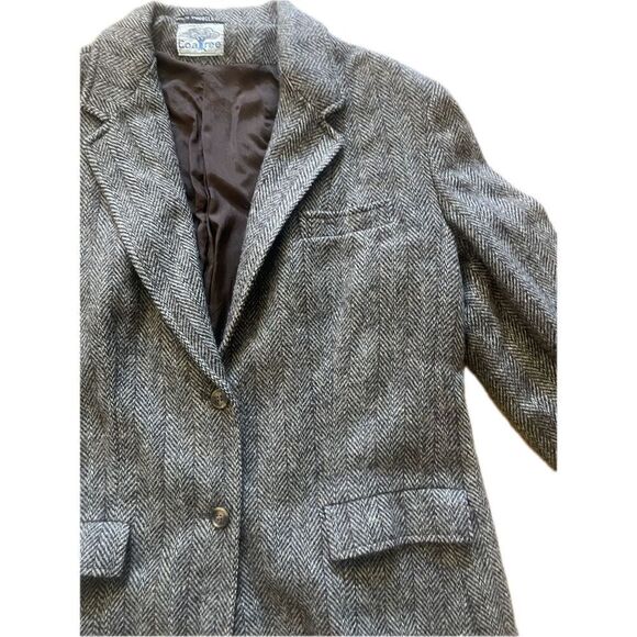 Coatree Herringbone Wool Vintage Women’s Blazer Size 18 2 Button - Picture 2 of 6
